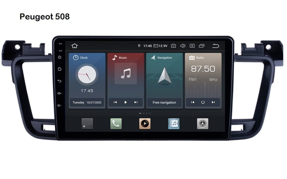 Peugeot-508-Android-bilstereo-multimedia-bil-navigation-GPS-Buetooth-Apple-CarPlay-Android-Auto-bilradio-1.jpg Peugeot 508 (2010-2016) Android bilstereo multimedia retrofit bilnavigasjon - Bilde 1