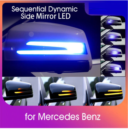 Mercedes A/B /C/ E/ S /CLA /GLA /CLS /W176 /W246 /W204 Bakre speil Dynamisk blinklys LED-indikatorlys