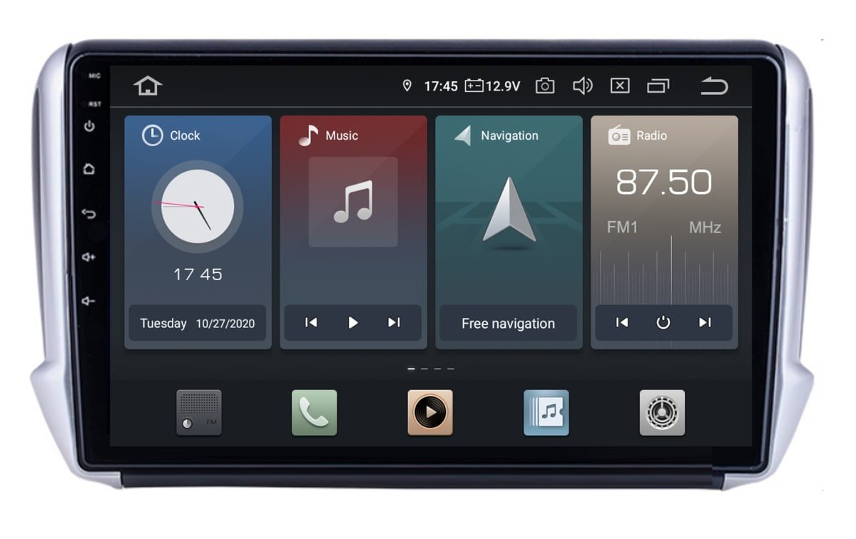 peugeot-208-bilstereo-multimedia-bil-navigation-bilradio-apple-carplay-1.jpg Peugeot 208 (2012-2018) Android bilstereo multimedia bilnavigasjon skjerm - Bilde 1