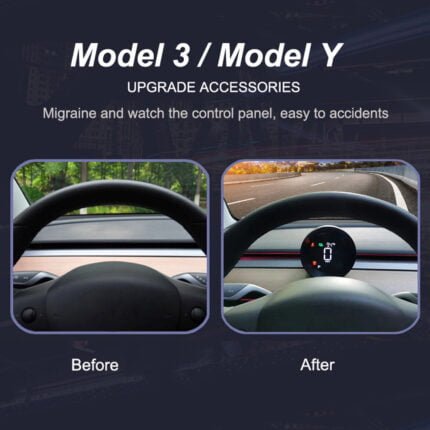 Dashboard Car Speedometer for Tesla Model 3 & Y Head Up Display